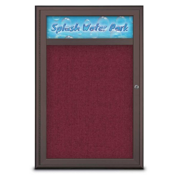 Single Door Radius Corkboard With Header