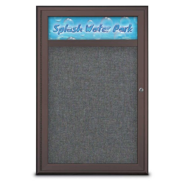 Single Door Radius Corkboard With Header