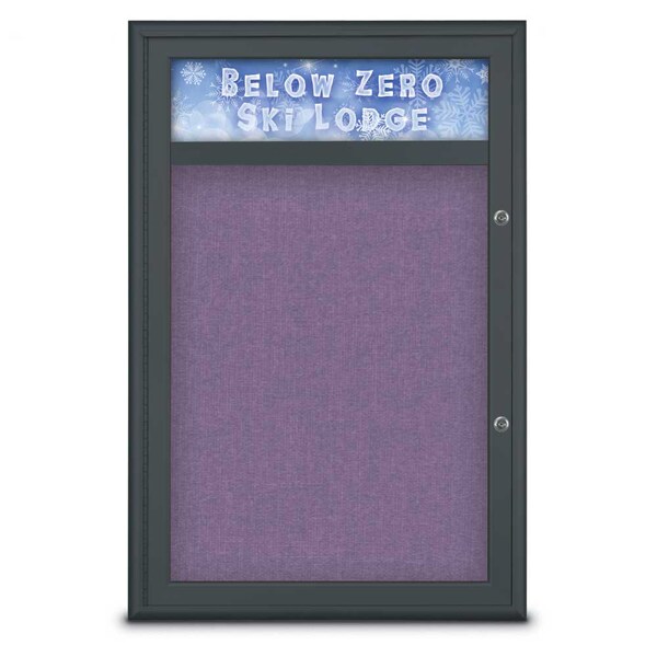 Single Door Radius Plus Corkboard With H