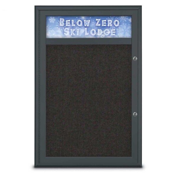 Single Door Radius Plus Corkboard With H