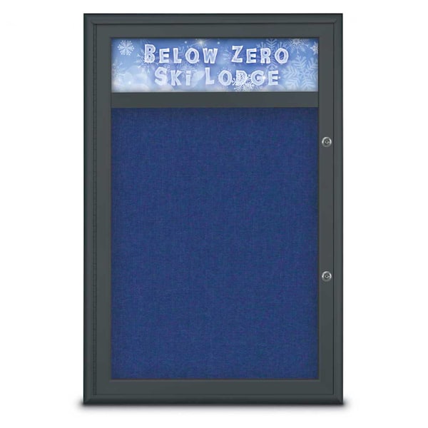 Single Door Radius Plus Corkboard With H