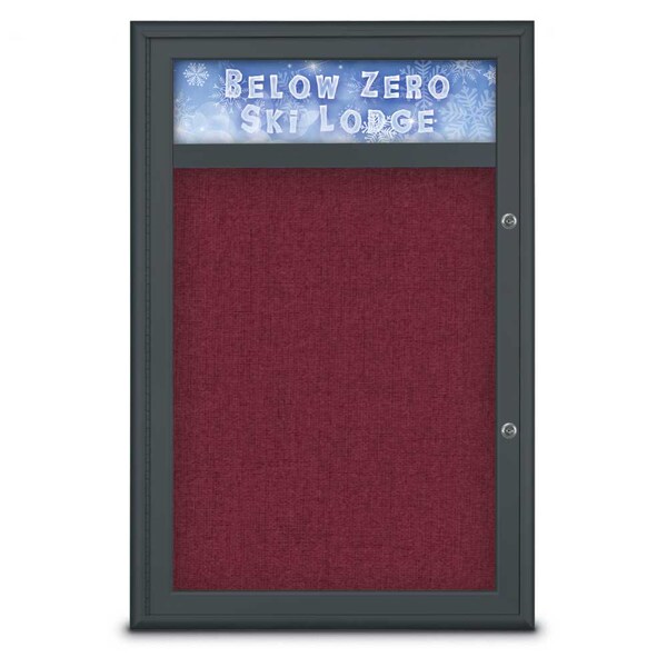 Single Door Radius Plus Corkboard With H