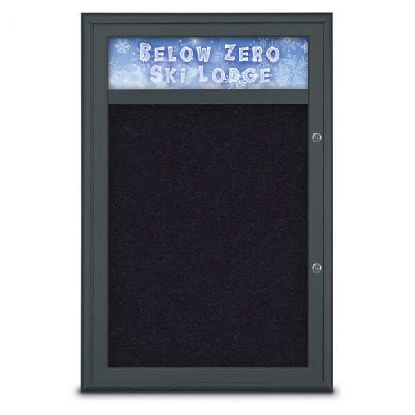 Single Door Radius Plus Corkboard, Header