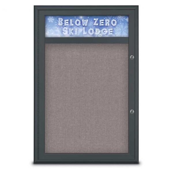 Single Door Radius Plus Corkboard With H