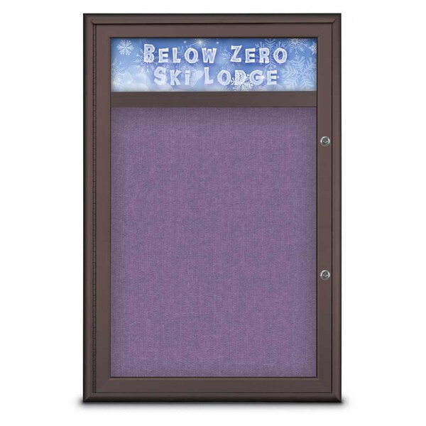 Single Door Radius Plus Corkboard, Header