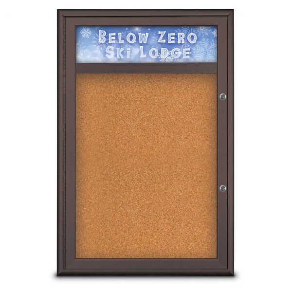 Single Door Radius Plus Corkboard, Header