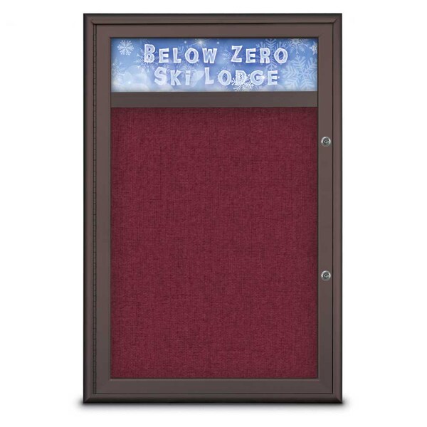 Single Door Radius Plus Corkboard, Header