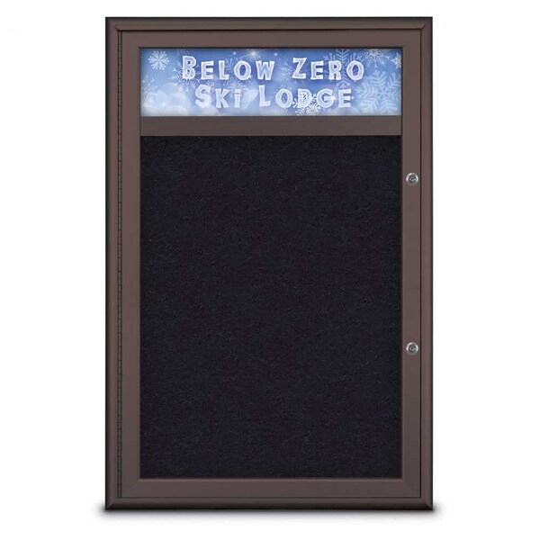 Single Door Radius Plus Corkboard, Header