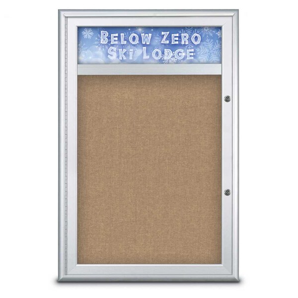Single Door Radius Plus Corkboard With H