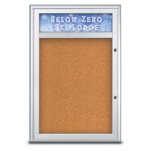 Single Door Radius Plus Corkboard, Header