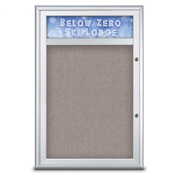 Single Door Radius Plus Corkboard With H