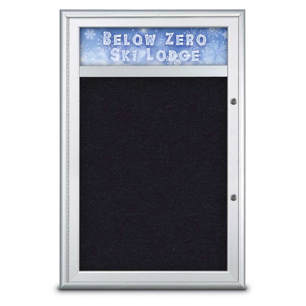 Single Door Radius Plus Corkboard, Header