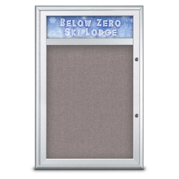 Single Door Radius Plus Corkboard With H