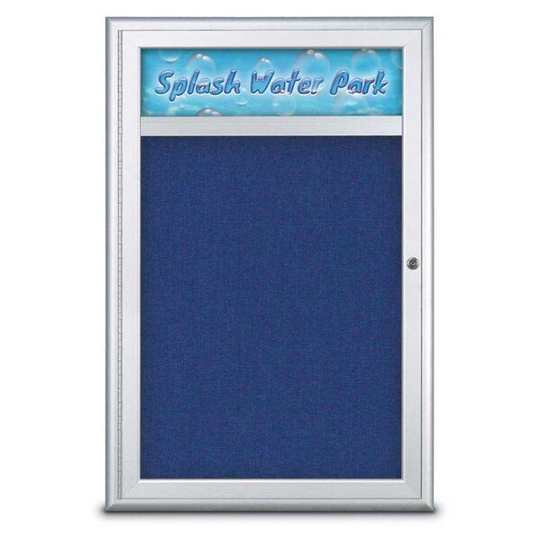 Single Door Radius Corkboard With Header