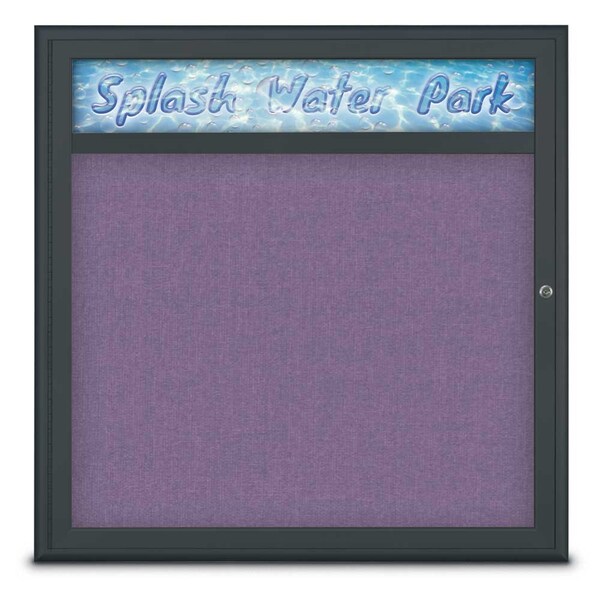 Single Door Radius Corkboard With Header