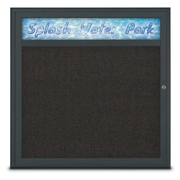 Single Door Radius Corkboard With Header