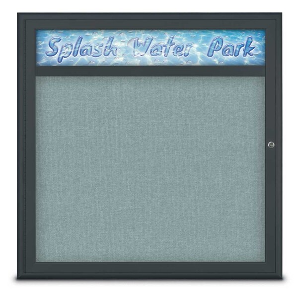 Single Door Radius Corkboard With Header