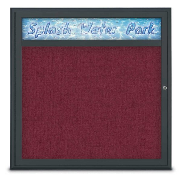 Single Door Radius Corkboard With Header