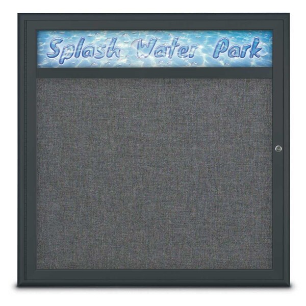 Single Door Radius Corkboard With Header