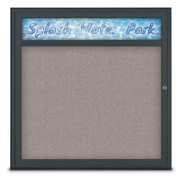 Single Door Radius Corkboard With Header