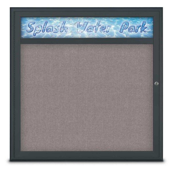Single Door Radius Corkboard With Header
