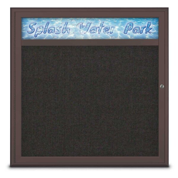 Single Door Radius Corkboard With Header