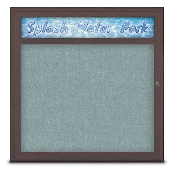 Single Door Radius Corkboard With Header