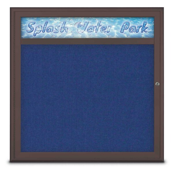 Single Door Radius Corkboard With Header