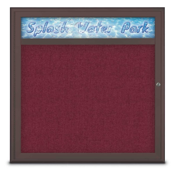 Single Door Radius Corkboard With Header