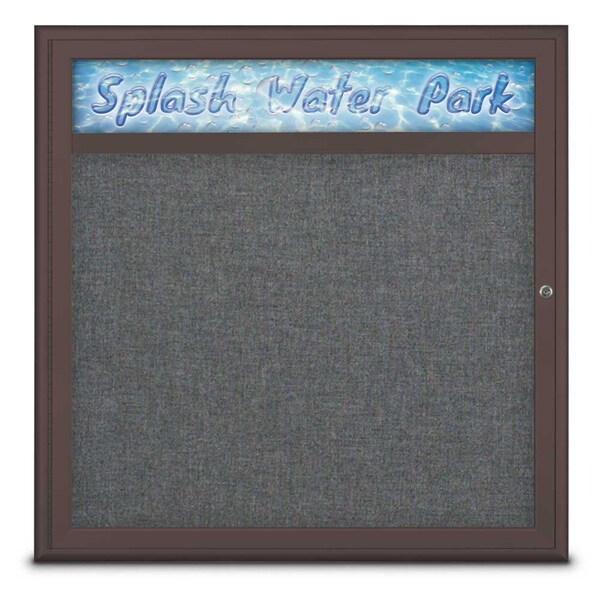 Single Door Radius Corkboard With Header