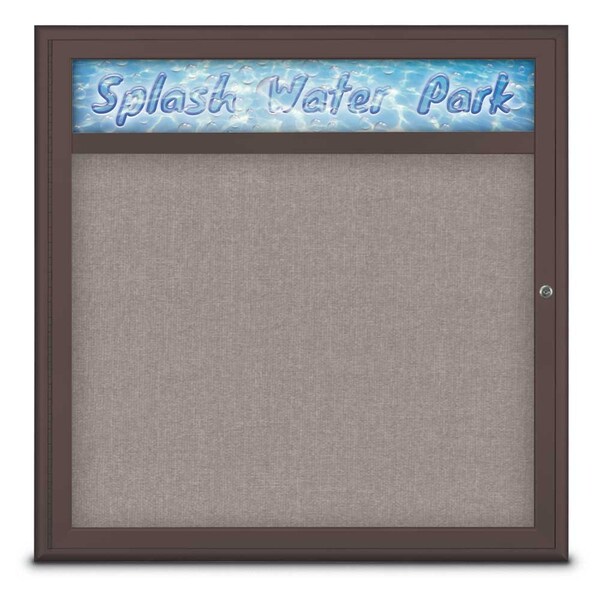Single Door Radius Corkboard With Header