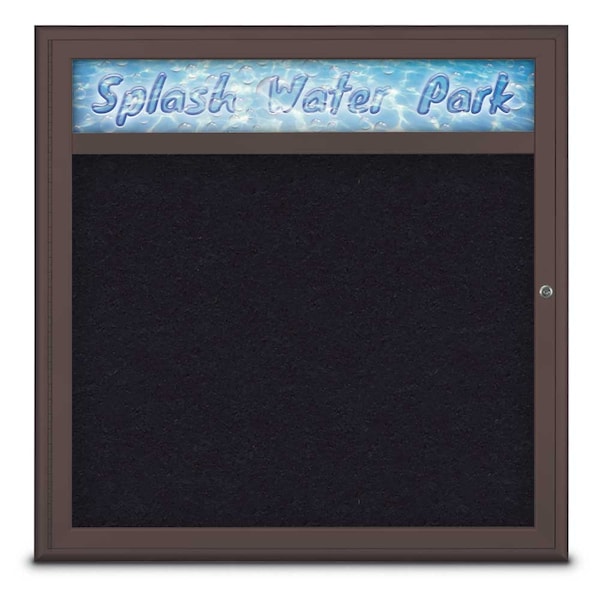 Single Door Radius Corkboard With Header