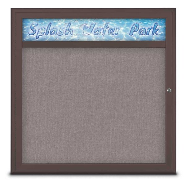 Single Door Radius Corkboard With Header
