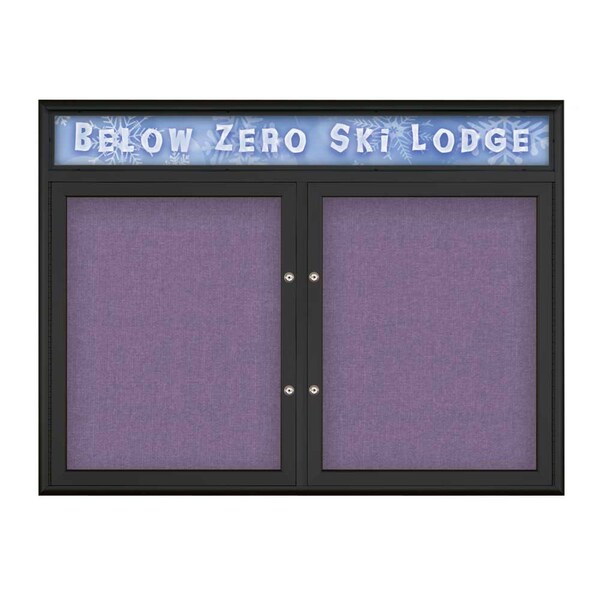 Double Door Radius Plus Corkboard With H