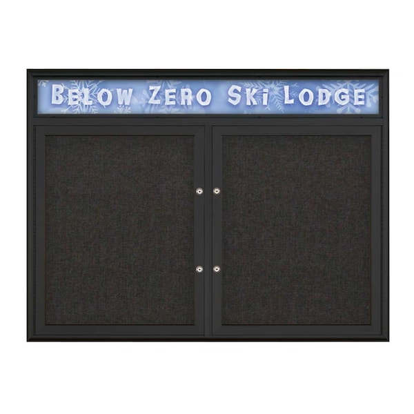 Double Door Radius Plus Corkboard With H