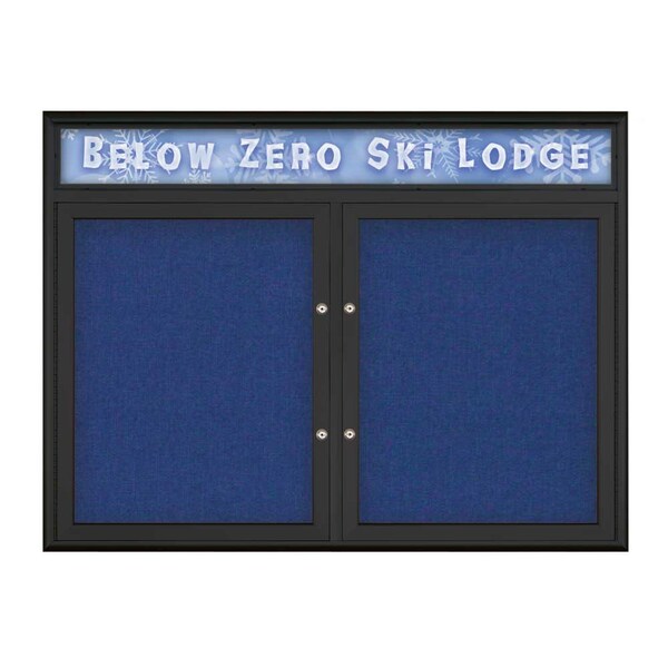 Double Door Radius Plus Corkboard With H