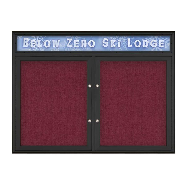 Double Door Radius Plus Corkboard With H