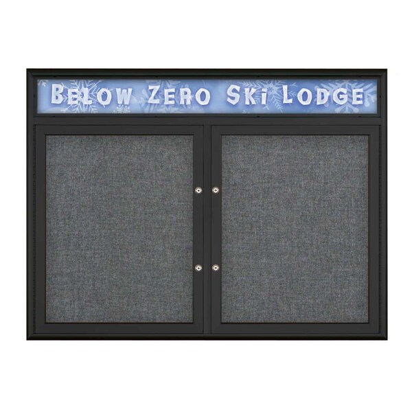 Double Door Radius Plus Corkboard, Header