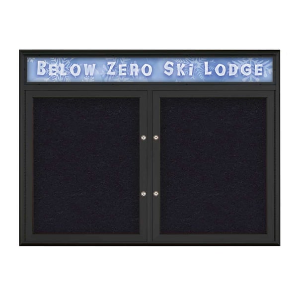 Double Door Radius Plus Corkboard, Header