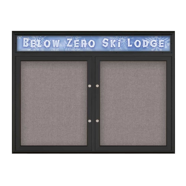 Double Door Radius Plus Corkboard With H