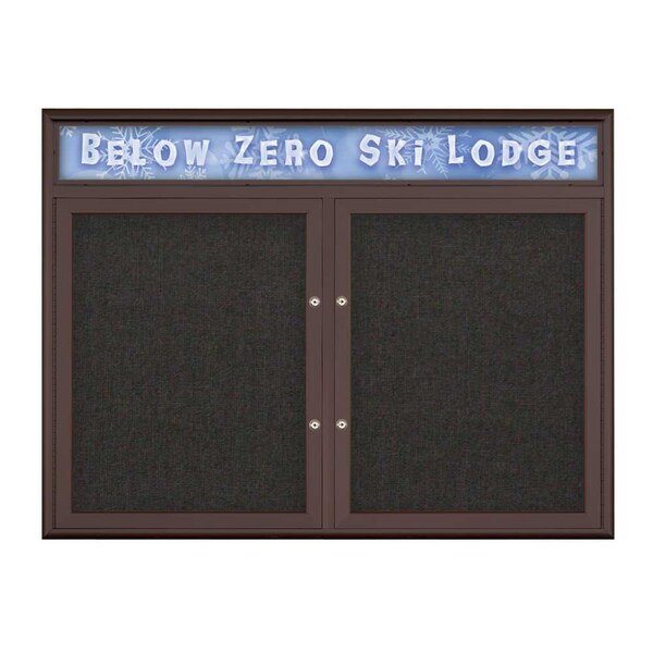Double Door Radius Plus Corkboard With H