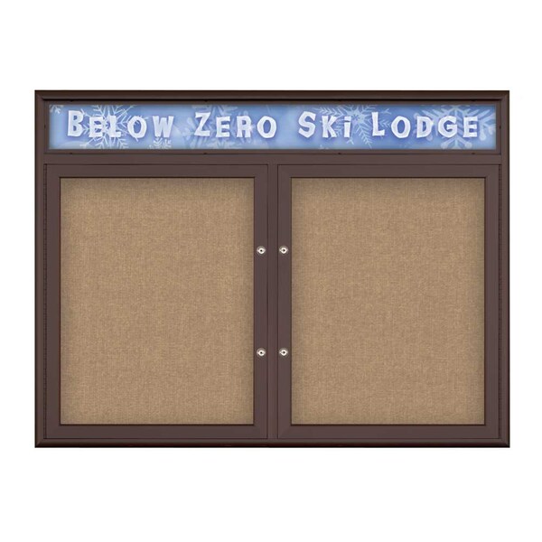 Double Door Radius Plus Corkboard With H