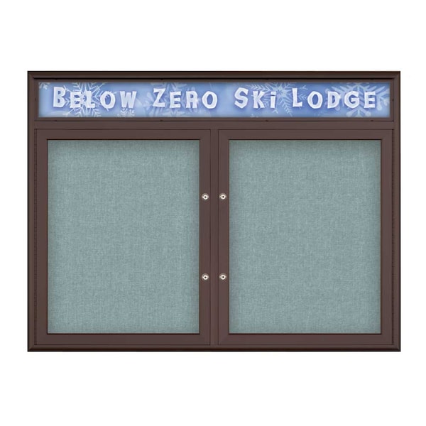 Double Door Radius Plus Corkboard With H