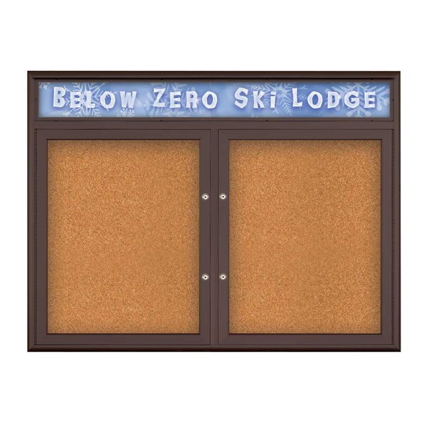 Double Door Radius Plus Corkboard, Header