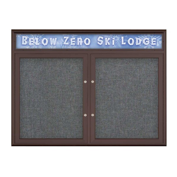 Double Door Radius Plus Corkboard, Header