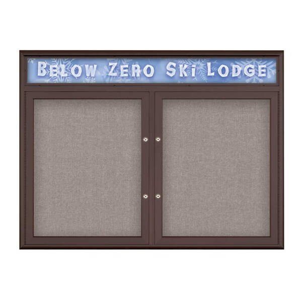 Double Door Radius Plus Corkboard With H