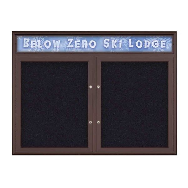 Double Door Radius Plus Corkboard, Header