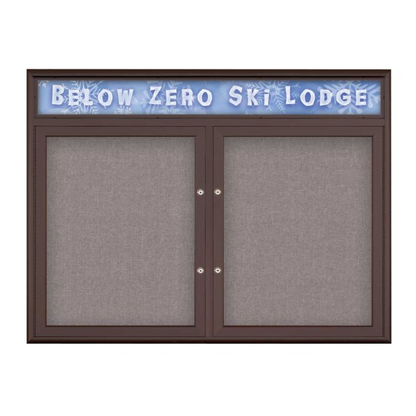 Double Door Radius Plus Corkboard With H