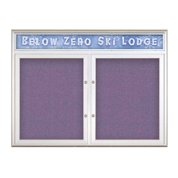 Double Door Radius Plus Corkboard With H