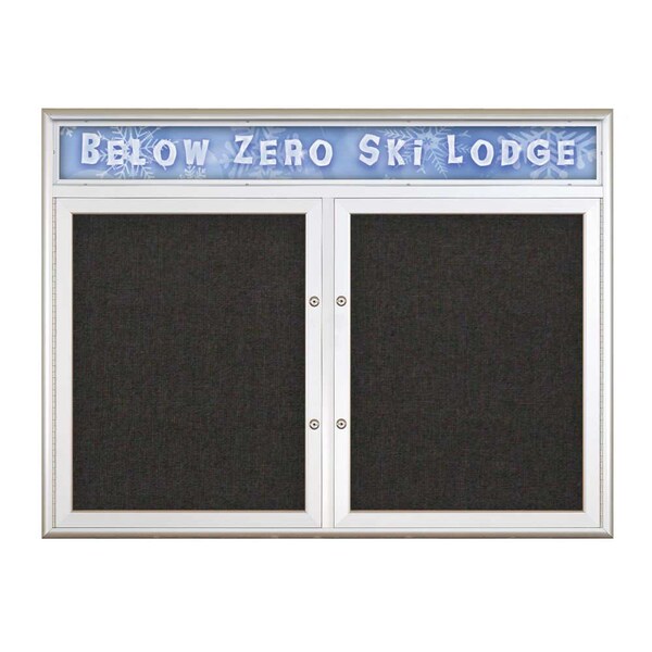 Double Door Radius Plus Corkboard With H